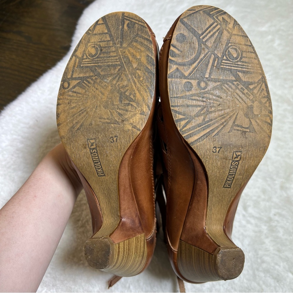 Pikolinos Java Caged Open Toe Gladiator Heel Sand… - image 7